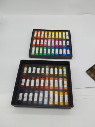 Mungyo MPHM-60 - Gallery Artists' Handmade Soft Pastels, set de 60 crayones pastel enrollados a mano de calidad artística, textu