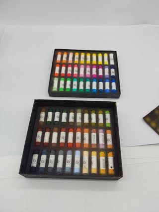 Mungyo MPHM-60 - Gallery Artists' Handmade Soft Pastels, set de 60 crayones pastel enrollados a mano de calidad artística, textu