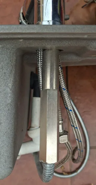 Fregadero Blanco Metra 5S +grifo extraíble 50x85 c