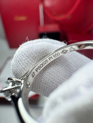 Anello Cartier 1895 Diamante 0,23ct E VVS2 GIA Pt9