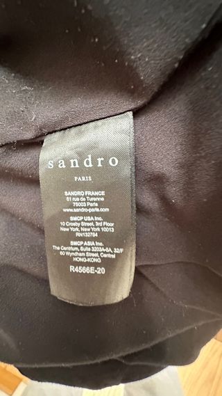 Vestido Sandro Paris Talla 1 Negro