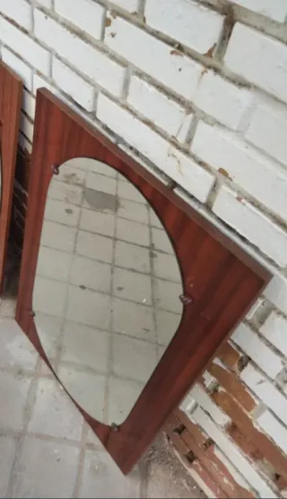 Espejo antiguo Vintage madera maciza Años 50/60