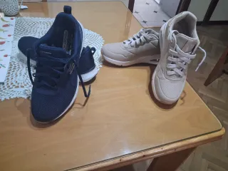 2 Pares Zapatillas Skechers Mujer