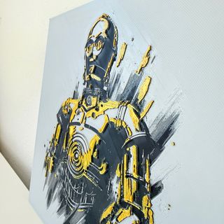 Lámina 3D en relieve – Diseño C-3PO