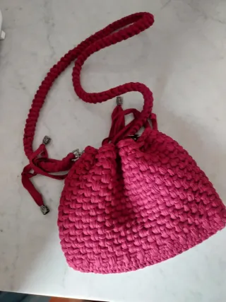 Borsa uncinetto  mdello Bottega bordeaux