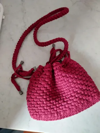 Borsa uncinetto  mdello Bottega bordeaux