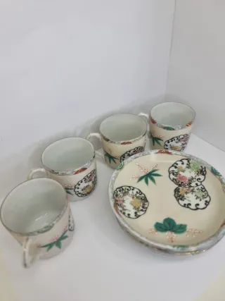 Set 4 Tazzine Vintage Dipinte a Mano