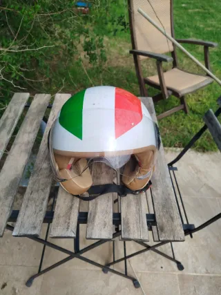 Casco Moto Tricolor talla M/S