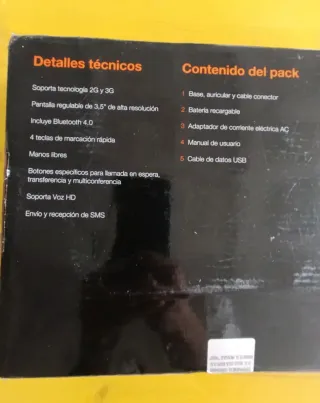 Teléfono fijo Orange Gama 702