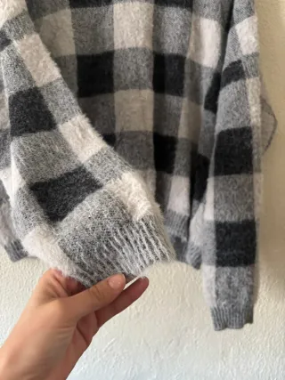 Jersey cuadros Mango Talla M