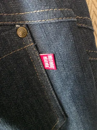 Falda tejana premamá azul