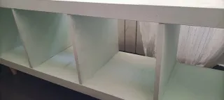 Mueble bajo Ikea pintado verde