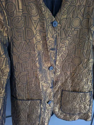 Giacca Trendy Oro e Nero Taglia Unica