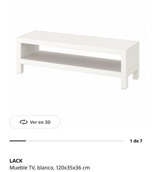 Mesa TV IKEA LACK Blanca 120x35x36 cm