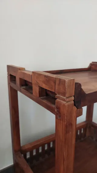 Carrito camarera con bandeja Banak madera teca