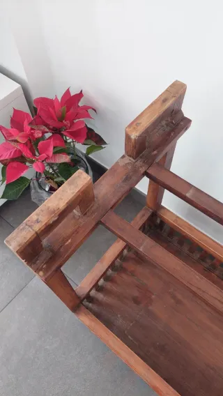 Carrito camarera con bandeja Banak madera teca