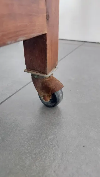 Carrito camarera con bandeja Banak madera teca