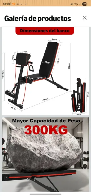 Banco de Pesas Musculación 2 en 1 Scott