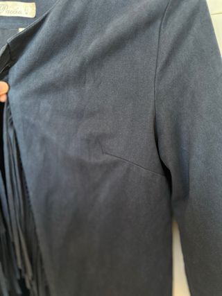Chaqueta Paz Rodriguez flecos gris S