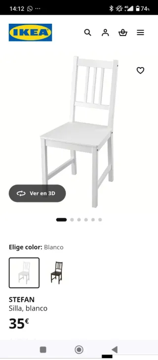 Mesa redonda con 4 sillas