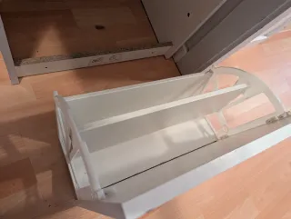 Zapatero 2 baldas madera y blanco