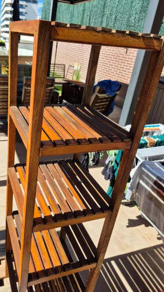 Estantería de madera de 4 baldas