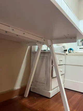 Mesa de escritorio blanca madera