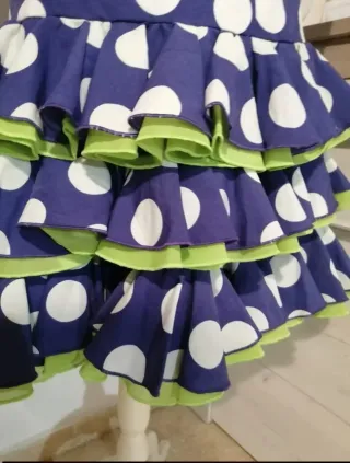 Vestido Flamenca Lunares corto. Muy fresquito.