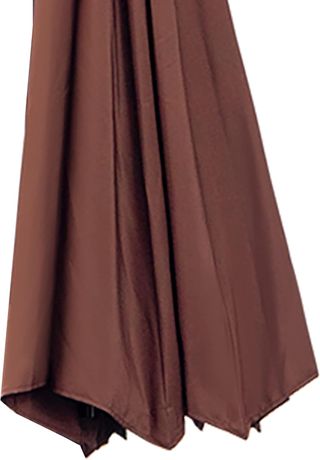 Sombrilla de Jardín 3X2.5 M con Brazo Inclinable y Manivela, de Acero y Poliéster, Marrón