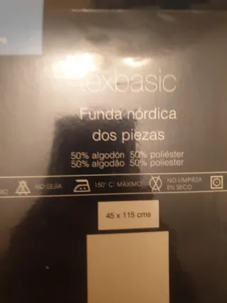 Funda Nórdica 90cm Texbasic Algodón Poliéster