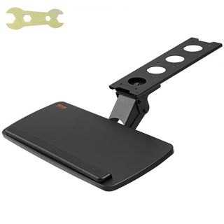 Bandeja de Teclado Ajustable Bajo el Escritorio, Bandeja de Teclado Deslizante Ajustable en Altura y Ángulo, Gran Soporte para Teclado de 25x9.8 pulgadas Bajo el Escritorio para Escribir en Casa, ...