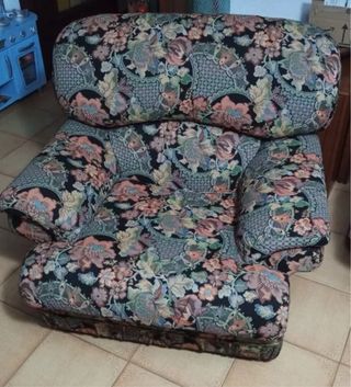 Sillón estampado floral
