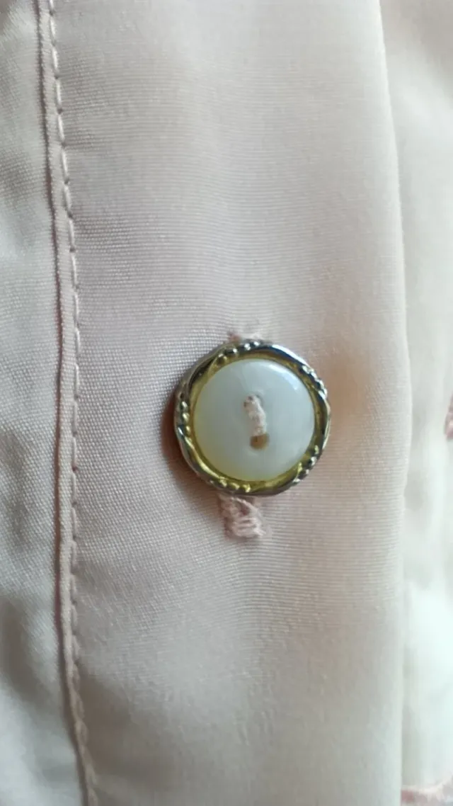 Camisa vintage rosa bordada