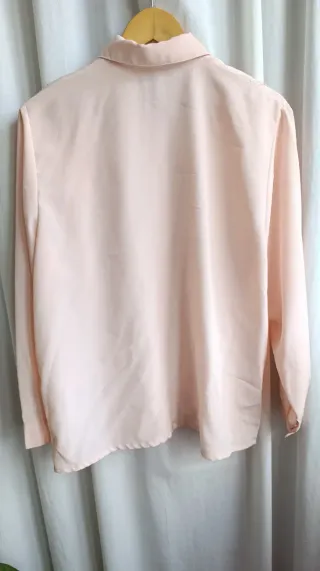 Camisa vintage rosa bordada