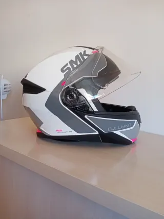 Casco Moto SMK Negro, Gris, Rosa, Blanco