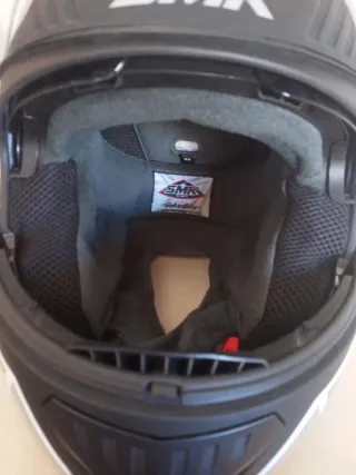 Casco Moto SMK Negro, Gris, Rosa, Blanco