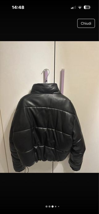 Piumino eco pelle Zara S