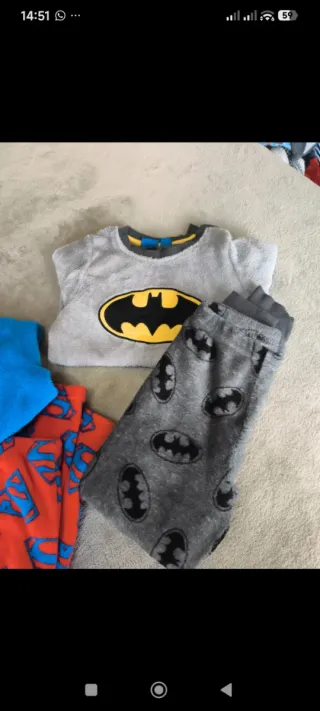 Pack 2 Pijamas Niño Superman y Batman*