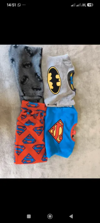 Pack 2 Pijamas Niño Superman y Batman*