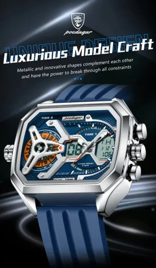 Reloj Poedagar Dual Time Hombre