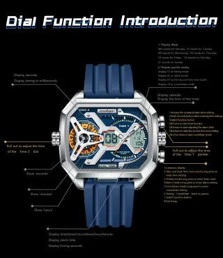 Reloj Poedagar Dual Time Hombre