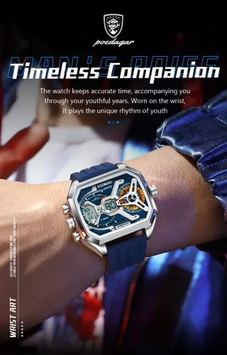 Reloj Poedagar Dual Time Hombre