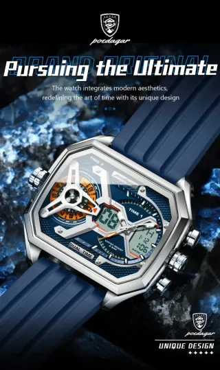 Reloj Poedagar Dual Time Hombre