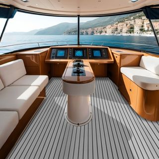 Suelo para Barcos, Cubierta de Espuma EVA 240 x 116.1 cm, Suelo Autoadhesivo Antideslizante, Alfombra Marina de 2.78 m² para Barcos, Yates, Pontones, Cubierta de Kayak