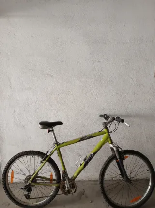 Bicicleta verde montaña