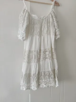 Vestido blanco encaje verano