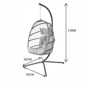 Columpio Huevo Ratán Exterior + funda protectora