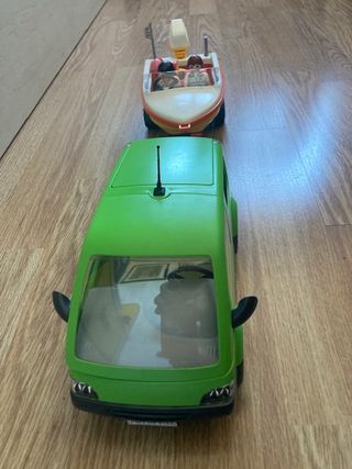 Playmobil Coche Familiar con Lancha y Accesorios