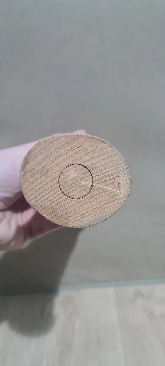 Muñeca Kokeshi Sosaku con paisaje, era Showa 24 cm