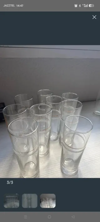 Juego de vasos de cristal